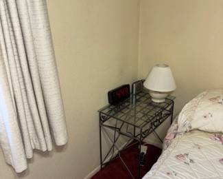 Bedside Table And Small Lamp