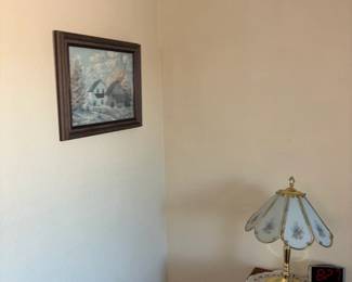 Bedroom Lamp And Framed Picture