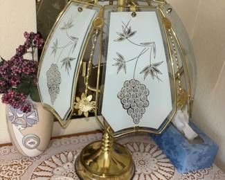 Floral Panel Table Lamp