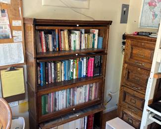 Bookcase And Book Collection