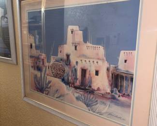 Framed Desert Building Art
