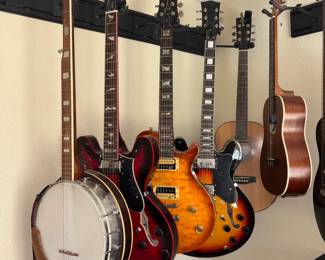 Banjo And Guitar Display