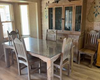 Dining Table Chairs And Cabinet