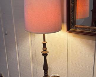 Aged bronze candlestick lamp