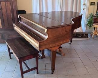 Bench included with music