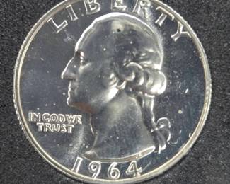 1964 Washington Quarter Silver Coin