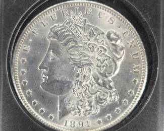 1891-S Morgan Silver Dollar US Coin