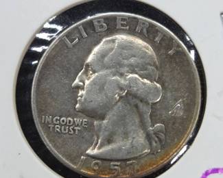 1957 Washington Quarter Silver Coin