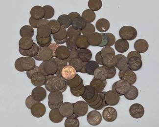 100 Wheat Pennies Lincoln One Cent Coins