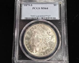 	1879-S Morgan Dollar PCGS MS64 Silver Coin