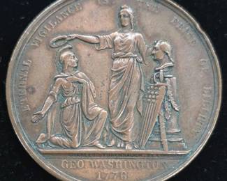 1876 Centennial Medal Geo Washington Stubenrauch