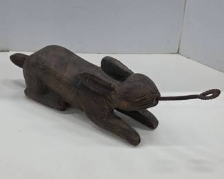 Antique Thailand Hand Carved Wood Coconut Scraper