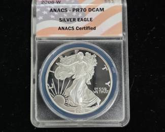 2006-W ANACS PR70 DCAM Silver Eagle Dollar