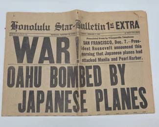 	Honolulu Star Pearl Harbor Reprint Newspaper
