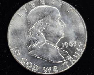 1963-D Franklin Silver Half Dollar