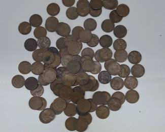 	100 Wheat Pennies US One Cent Coins Various Years
