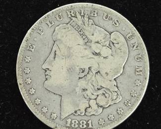 	1881 Morgan Silver Dollar, United States