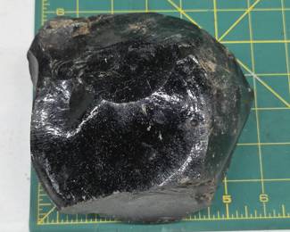 Obsidian Raw Stone With Dark Green Tint, 5.25 lbs