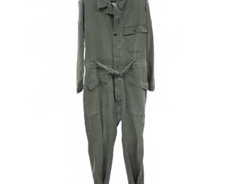 1940s WWII HBT Military Belted Coveralls