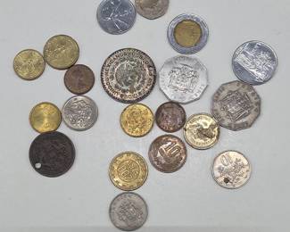 Unsearched Foreign Coins Assorted Countries