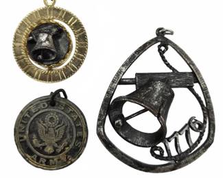 Liberty Bell 1776 Pendants & U.S. Army Medal