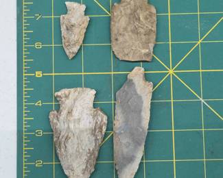Stone Indian Spear & Arrow Heads Assorted Styles