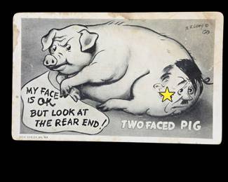 	Axis Series Two Faced Pig Anti-Axis Postcard