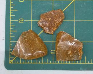 	Three Raw Amber Mineral Specimens 20g