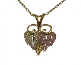 Stamper Black Hills 12k Pendant, 14k GF Chain