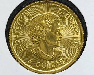 	Canada $5 Mint Gold Coin Queen Elizabeth II