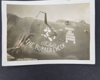 WWII Photo B-24 Liberator Rubber Check Nose Art