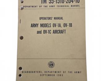 1963 Army OV-1A/1B/1C Aircraft Tech Manual