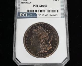 1921 Morgan Silver Dollar MS66 PCI Slab