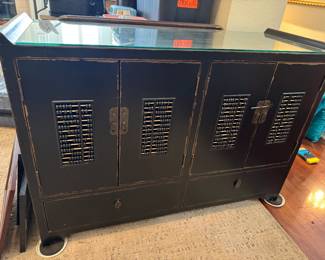 Black asian style cabinet