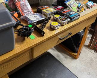 Garage Work Bench full of tools