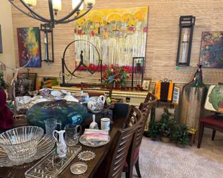 Original artowrk, decoratives, crystal,