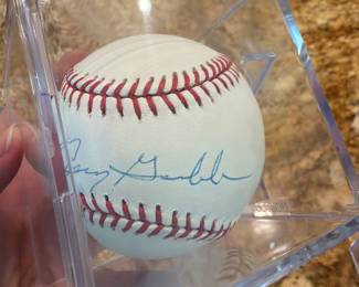 New York Yankees Signed Baseballs/ Jesse Barfield, Patrick Kelly, Charlie Hayes, Oscar Gamble, Jack Jackal. 