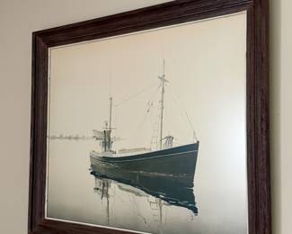 Boat framed art