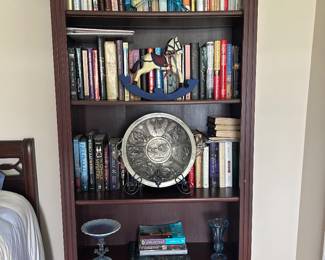 Bookcase books and decor