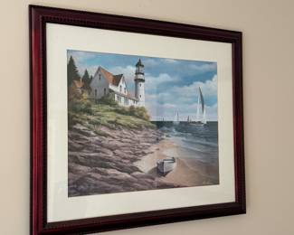 Coastal framed art