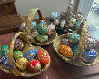 Franklin Mint House of Fabergé Spring Egg Baskets