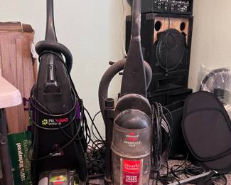 Upright Vacuums And Audio Equipment