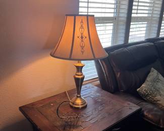 Side Table And Lamp