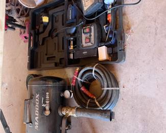 Air Compressor And Cased Tools