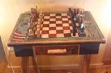 Sticks Furniture Democrats vs. Republicans chess table - in like new condition.