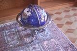 blue lapis gemstone globe