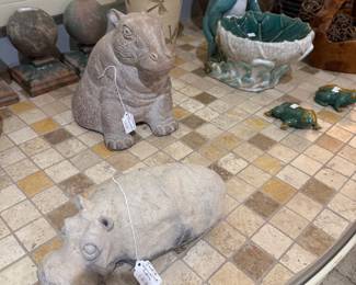 Paul Bellardo Austin Productions Hippo & Jackie Warmelink Raku Hippo