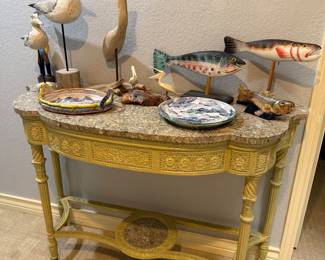 Marble Top Console Table 