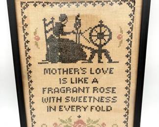 1939 Framed Embroidery “Mother”