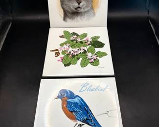 (3) Ceramic Nature Trivets
